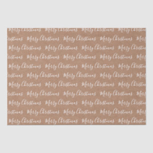 White “Merry Christmas” Kraft paper