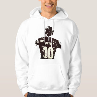 White Messi Men's Hoodie