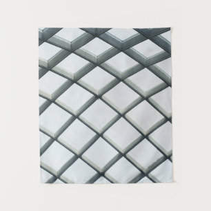 White metal and glass dome ceiling tapestry