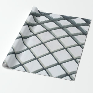 White metal and glass dome ceiling wrapping paper
