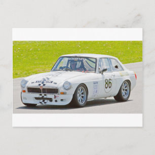 White MG race car Postcard