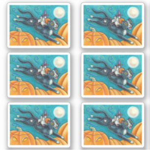 WHITE MICE & BLACK CAT ON HALLOWEEN SCAVENGER HUNT