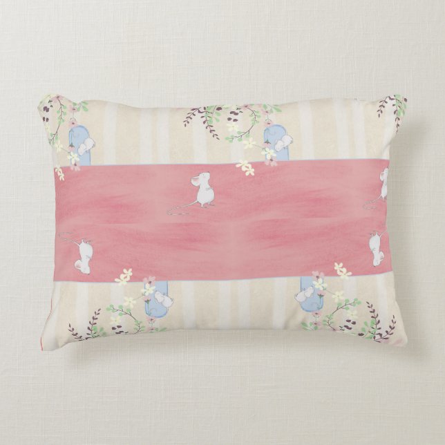 White Mice Hanging at Home   Decorative Cushion (Front)
