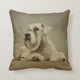 White Miniature Schnauzer Cushion