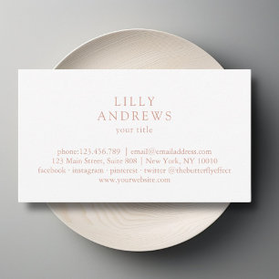 White Minimal Business Card Business Card