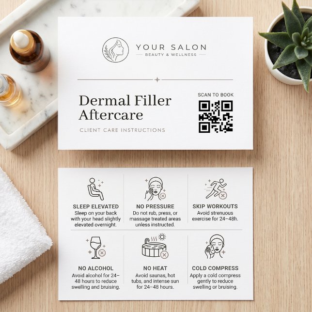White Minimal Filler Aftercare QR Code Logo (Creator Uploaded)
