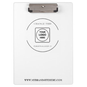 White Minimal Logo Branded Pro clipboard