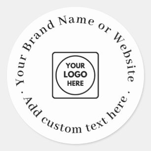 White Minimal Logo   Modern Classic Professional  Classic Round Sticker