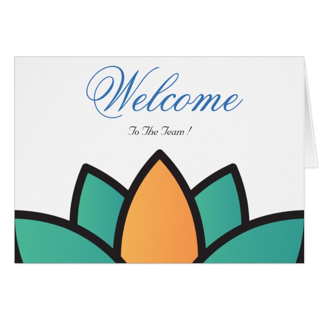 White Minimal Lotus Welcome Wishing (Front Horizontal)