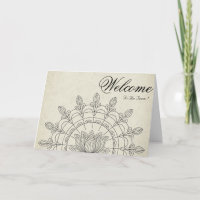 White Minimal Lotus Welcome Wishing