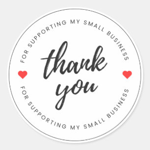 White Minimalist Aesthetic Thank You  Sticker