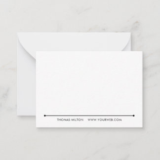 White Minimalist Black Typography Professional Card