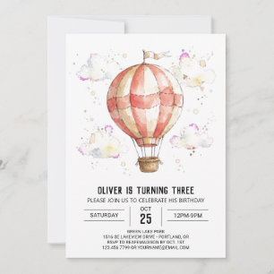 White Minimalist Blank Design Birthday Invitation