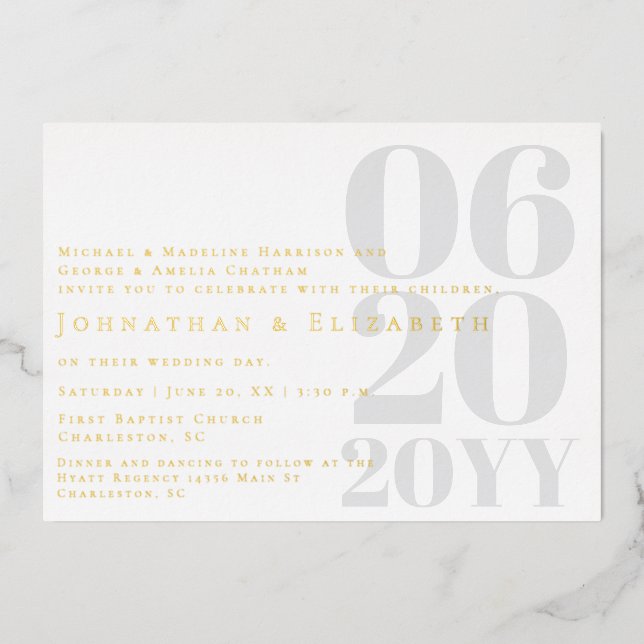 White Minimalist Bold Type Photo Wedding (Front)