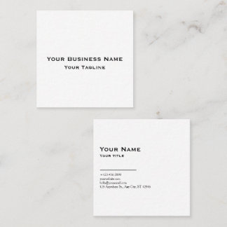 White Minimalist Business Card - Modern Clean