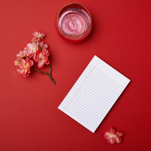 White Minimalist College Ruled Writing Post-it Notes