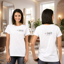 White Minimalist Hair Stylist Logo Employee Staff