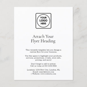 White Minimalist Logo Clean Simple Business Flyer