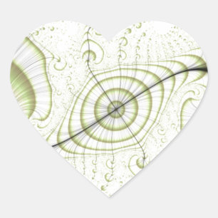 White minimalist ornate design gifts accessories heart sticker