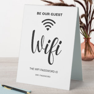 White Minimalist Simple Wifi Password