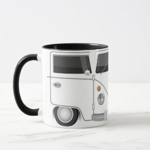 White Minimalist Taza - Retro pa Furgoneta Mug