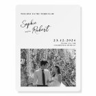 White Minimalist Wedding Welcome