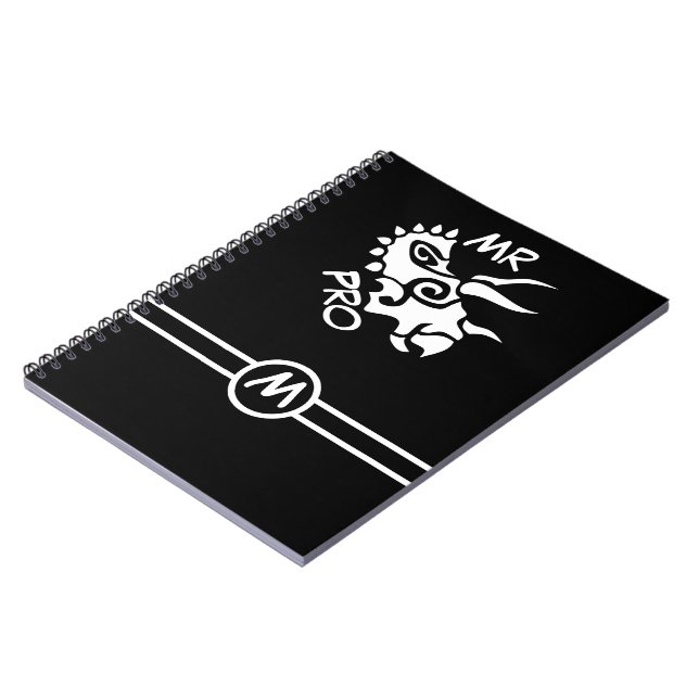 White Mister Pro Triceratops Skilled Ancient  Notebook (Left Side)