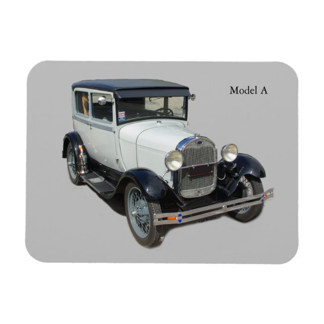 white Model A magnet (Horizontal)