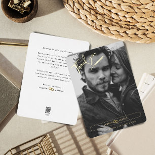 White Modern Chic Minimal Photo Wedding Thank you