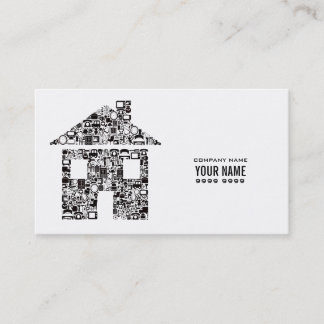 White Modern Construction Template Business Card