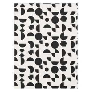 White Modern Elegant Geometric Tribal Tablecloth