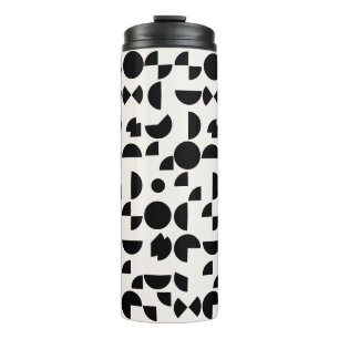White Modern Elegant Geometric Tribal Thermal Tumbler