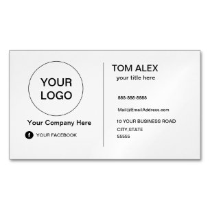 white Modern or any color Professional plain Busin Magnetic Business Card