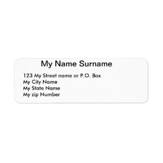 White Modern Return Address Label