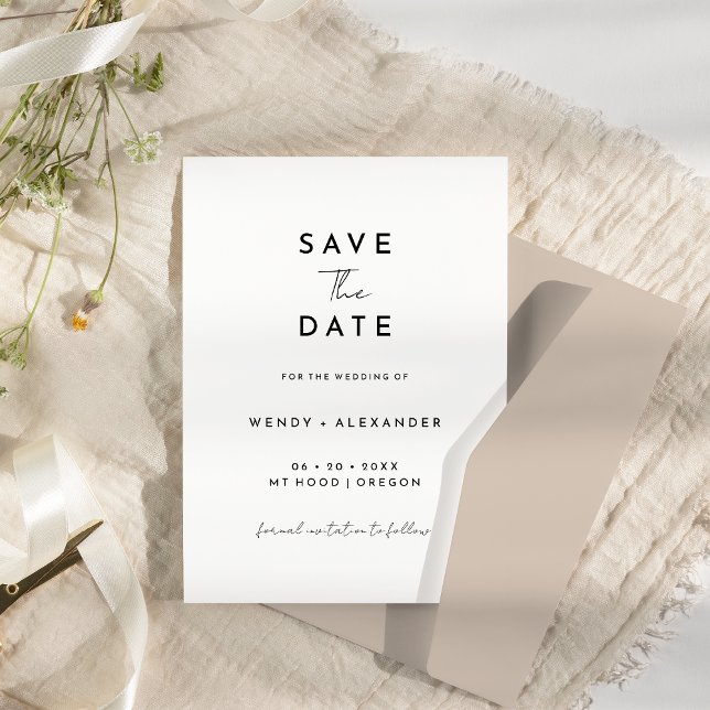White Modern Script Save The Date (Creator Uploaded)