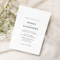 White Modern Script Wedding