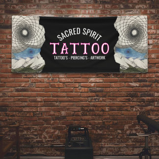 White Modern Text Hand Drawn 2 Photo Business Name Banner