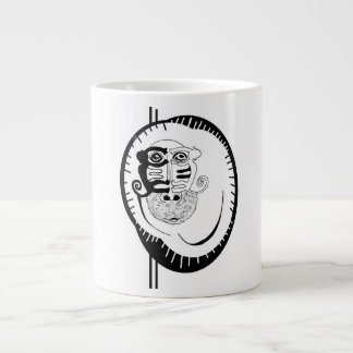 White Monkey Circle Nazca Line Speciality Mug