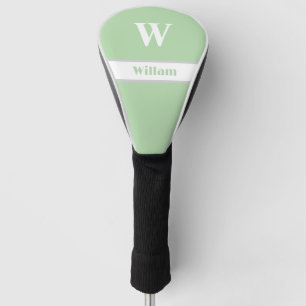White Monogram Name Golf Head Cover