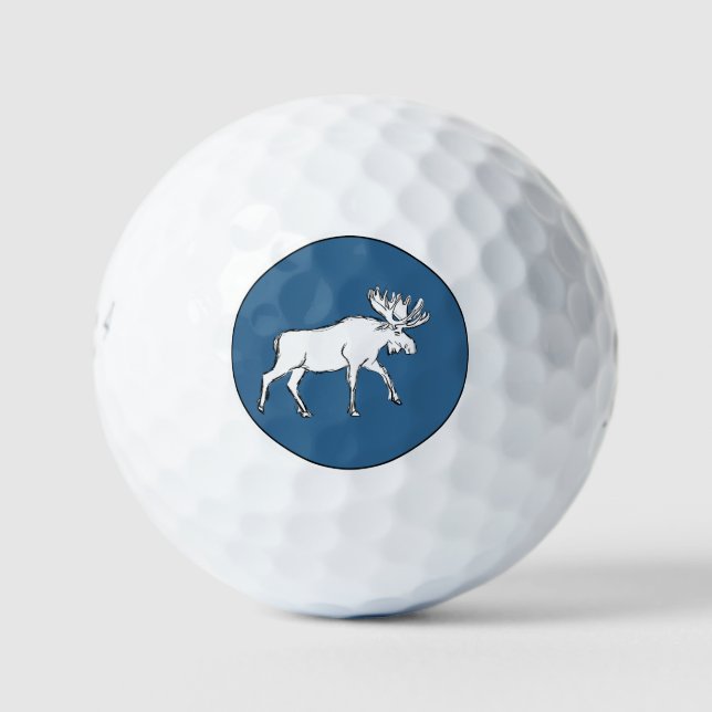 White Moose Golf Balls (Front)