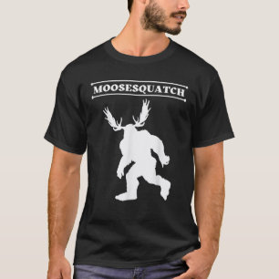 White Moosesquatch Funny Moose Sassquatch Cryptid T-Shirt