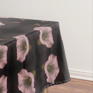 White Morning Glory Flower Close Up Abstract Tablecloth