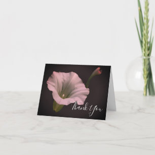 White Morning Glory Flower Thank You Card