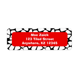 White Mosaic Return Address Label