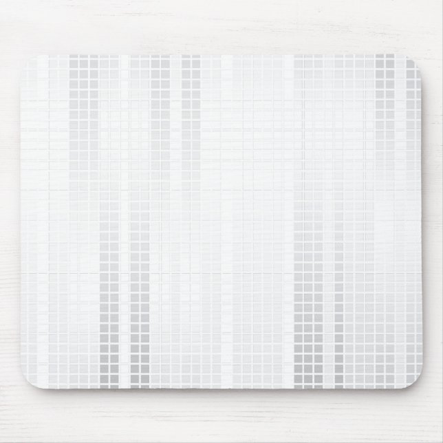 White Mosaic Tiles Mouse Pad (Front)