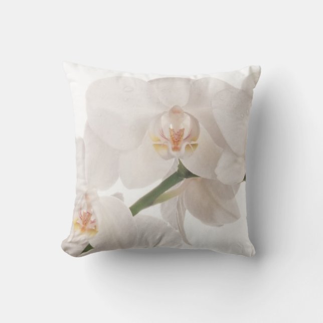 White Moth Orchid Cushion (Front)