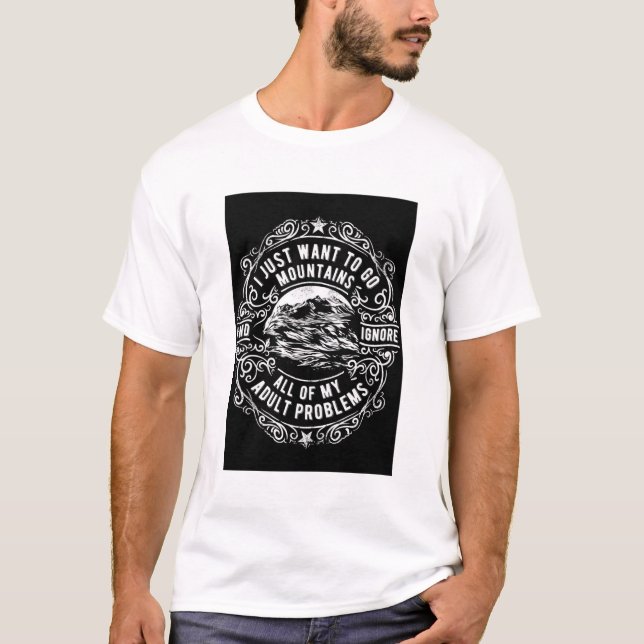 White Mountain Escape Adult Problems Tee (Front)