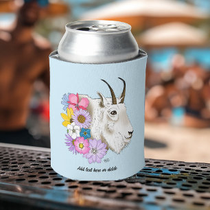 White Mountain Goat Flowers Can Cooler