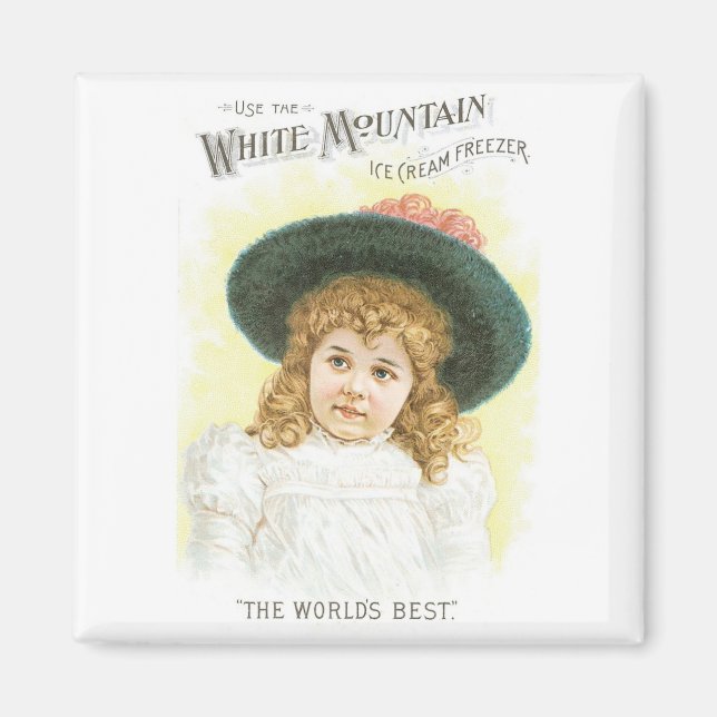 White Mountain Ice Cream Freezer Magnet (Front)