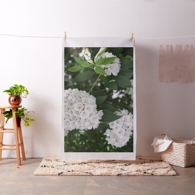 White Mountain Laurel Star Shaped Clusters Fabric (In Situ)